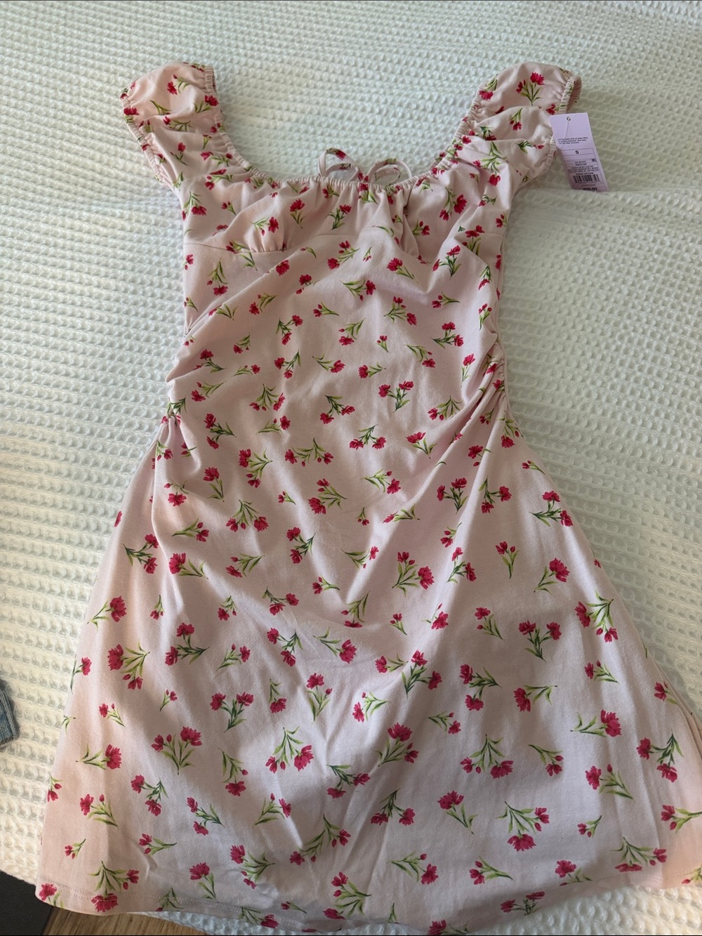 Wild fable pink ruched lined sundress